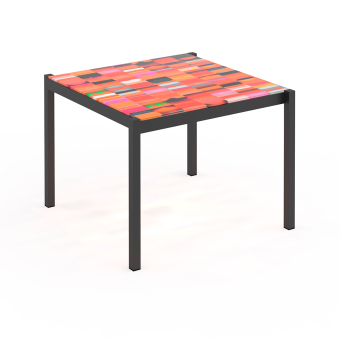 Mesa de comedor cuadrada Warm Sunsets