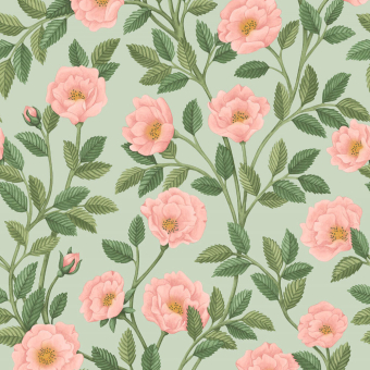 Papel pintado Hampton rosas