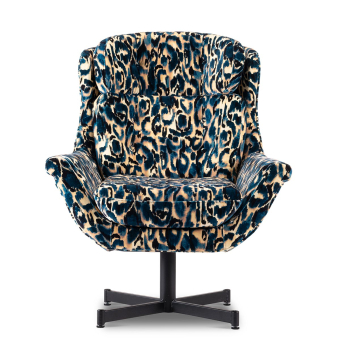 Sillón John Swivel Blu Selvaggio