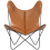 Sill&oacute;n AA Butterfly de cuero Aand Cognac ajouré Butterfly Cuir-Cognac ajouré