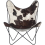 Sill&oacute;n AA Butterfly de cuero Aand Peau de vache marron Butterfly Cuir-Peau vache Marron