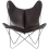 Sill&oacute;n AA Butterfly de cuero Aand Marron foncé Butterfly Cuir-Marron foncé1