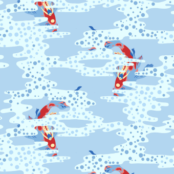 Papel pintado Koï Nobori