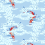 Papel pintado Ko&iuml; Nobori Little Cabari Bleu PP-09-50-KOI-BLE