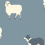 Papel pintado Ovejas Little Cabari Bleu jean PP-09-50-MOU-BJE