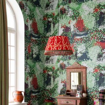 Pantalla Elysia Ikat Creamson Plisada