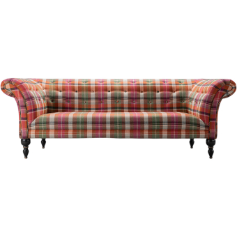 Sofá Chesterfield Kerschdorf Plaid Carrot