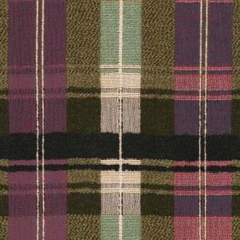 Tela Kerschdorf Plaid Foliage Woven