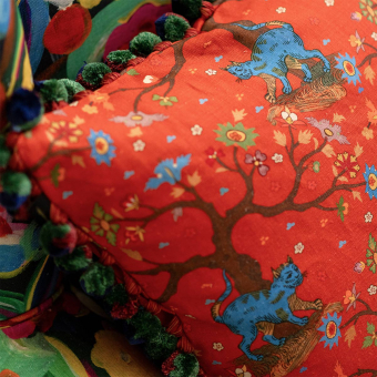 Tela Tree Of Lide Coral Linen