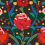 Papel pintado Claudine Mindthegap Red/Green WP20933