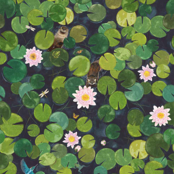 Papel pintado panorámico Lily Pads