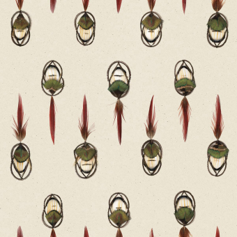 Papel pintado panorámico Plumas Lady Amherst