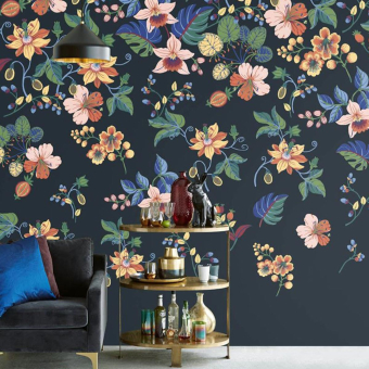Papel pintado panorámico Danza floral