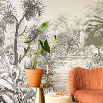 Papel pintado panorámico Despertar de las palmeras