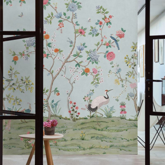 Papel pintado panorámico Jardín de primavera
