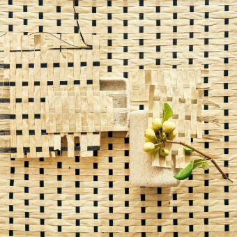 Revestimiento de pared Buri trenzado