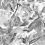 Papel pintado Tribu Kariokas White WallP-TRIB-B&W-04