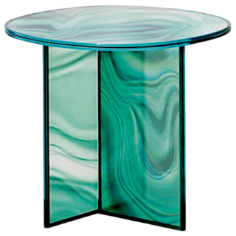 Mesa auxiliar Liquefy redonda