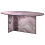 Mesa Liquefy alargada Glas Italia Rose LIQ04-rose