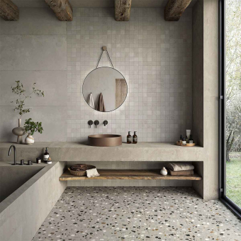 Gres porcelánico Ishi rectangular losa grande