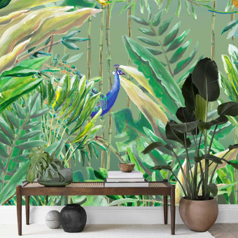 Papel pintado panorámico Mural Forest Original Jungle Forest