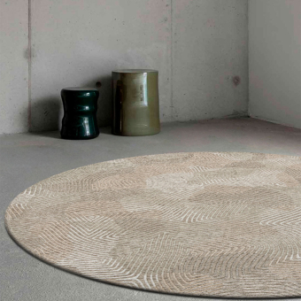 Alfombra Coral redonda para interior y exterior