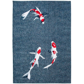 Alfombra Pop Japanese Pond rectangular para interior y exterior