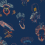Papel pintado Cinco Kariokas Dark blue WALLP-CINCO-MULTI-BLUE-03