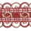 Ribetes guipure Antica 70 mm Houl&egrave;s Framboise 32424-9350