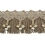 Frange moulino&eacute;e perles Les Marquises Houl&egrave;s Taupe 33270-9820