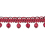 Frange perles Palais Royal 4 cm Houl&egrave;s Cerise 33098-9440