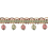 Frange perles Palais Royal 4 cm Houl&egrave;s Vert/Rouge 33098-9470