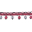 Frange perles Palais Royal 4 cm Houl&egrave;s Rouge/Granite 33098-9491