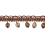 Frange perles Palais Royal 4 cm Houl&egrave;s Rouge/Chocolat 33098-9580