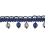 Frange perles Palais Royal 4 cm Houl&egrave;s Indigo 33098-9600