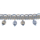 Frange perles Palais Royal 4 cm Houl&egrave;s Ardoise 33098-9620