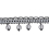 Frange perles Palais Royal 4 cm Houl&egrave;s Granite 33098-9910
