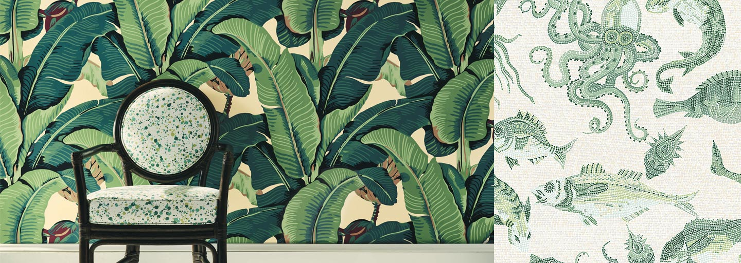 Jannelli & Volpi - Colecci&oacute;n  Collab Scalamandré - Banana Leaves